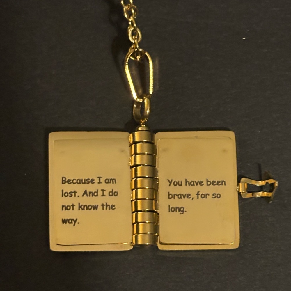 Fireheart Book Pendant Necklace